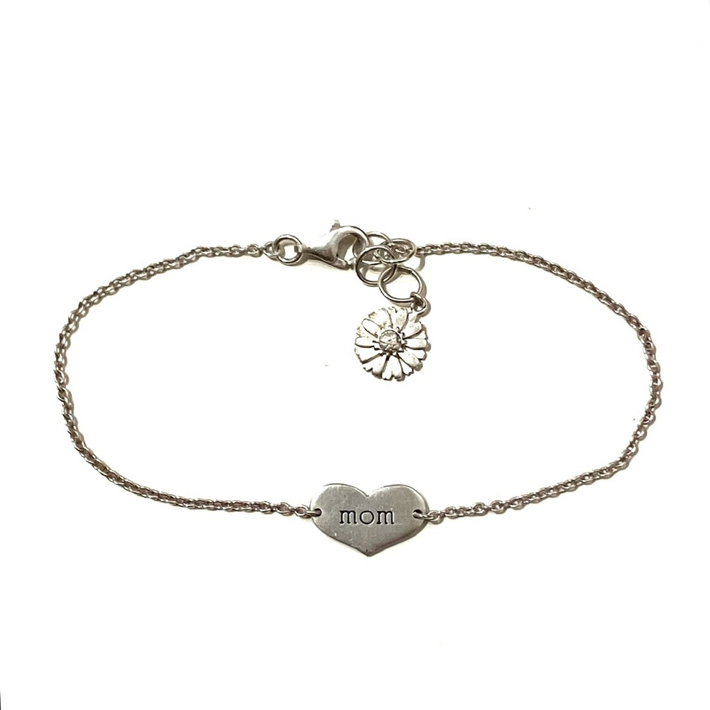 Tashi 925 Sterling Silver “Mom” Heart Bracelet 7”
